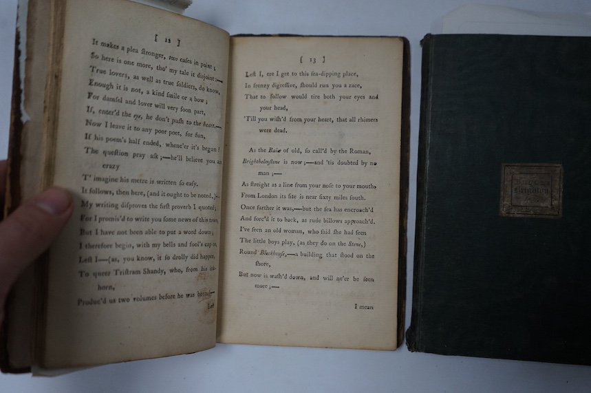 The New Brighton Directory: or Sketches in Miniature of the British Shore, London, T. Durham, 1770 [the 2nd Brighton Directory]; Bruce, John - History of Brighton, 3rd, 1834, lacks plates; Stranger's Guide to Brighton, W